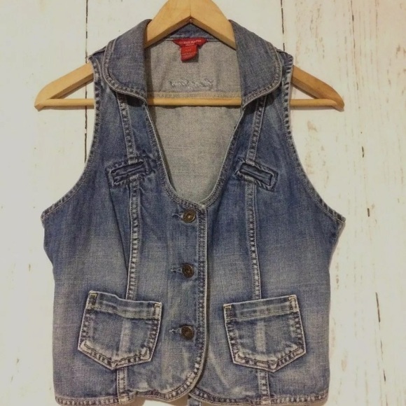 Vintage Guess Denim Jean Vest - Picture 2 of 7